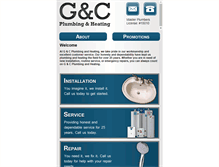 Tablet Screenshot of gandcplumbing.com